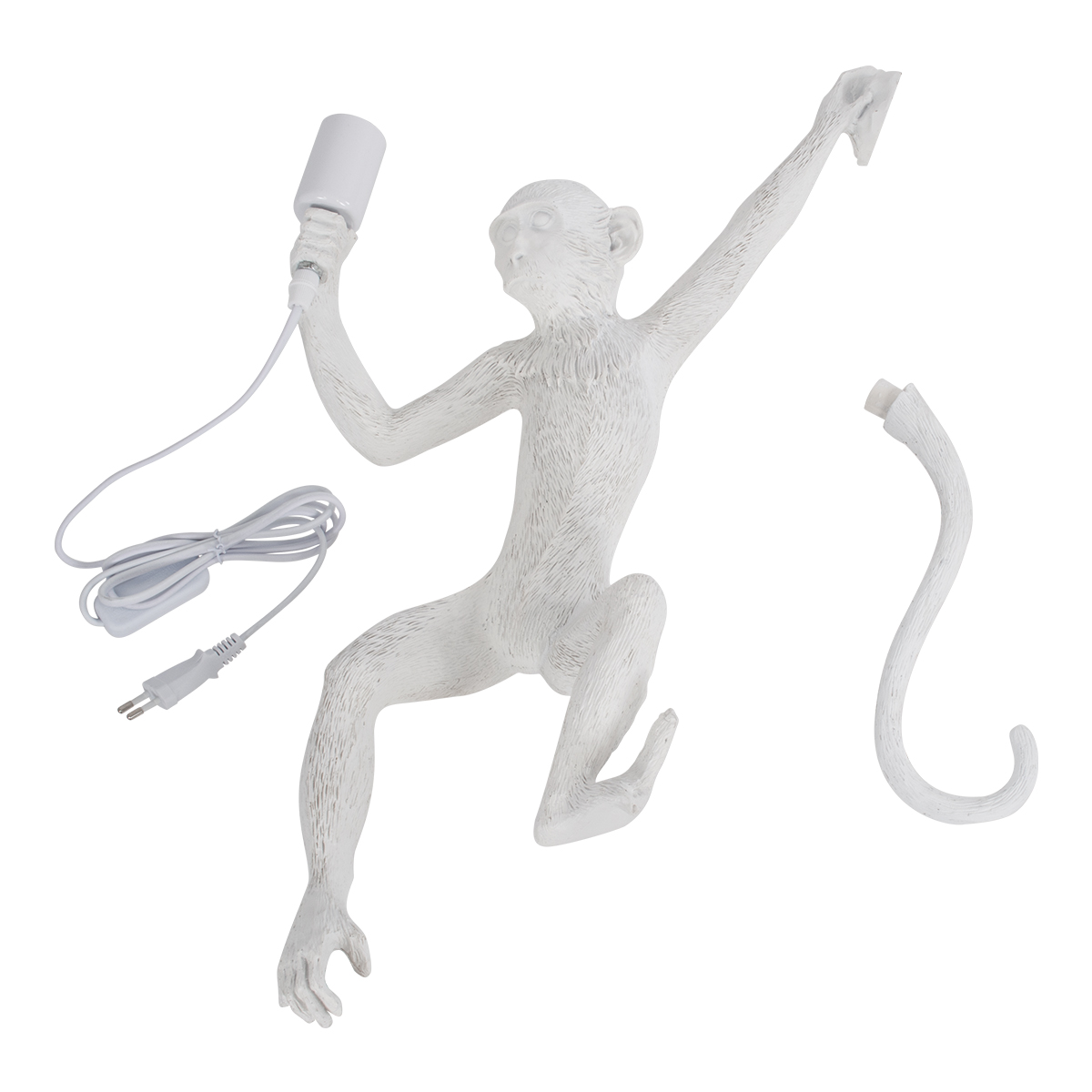 LEDTM® APES 01805 Μοντέρνο Φωτιστικό Τοίχου - Απλίκα με Ντουί 1 x E27 AC 220-240V IP20 - Λευκό - Μ34 x Π31 x Υ61cm - Image 12