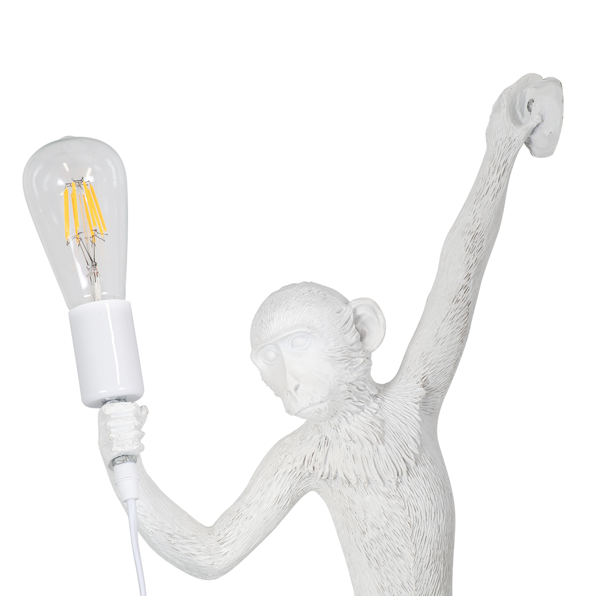 LEDTM® APES 01805 Μοντέρνο Φωτιστικό Τοίχου - Απλίκα με Ντουί 1 x E27 AC 220-240V IP20 - Λευκό - Μ34 x Π31 x Υ61cm - Image 6