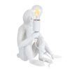 LEDTM® APES 01808 Μοντέρνο Επιτραπέζιο Φωτιστικό Πορτατίφ με Ντουί 1 x E27 AC 220-240V IP20 - Λευκό - Μ30 x Π27 x Υ30cm - Image 5