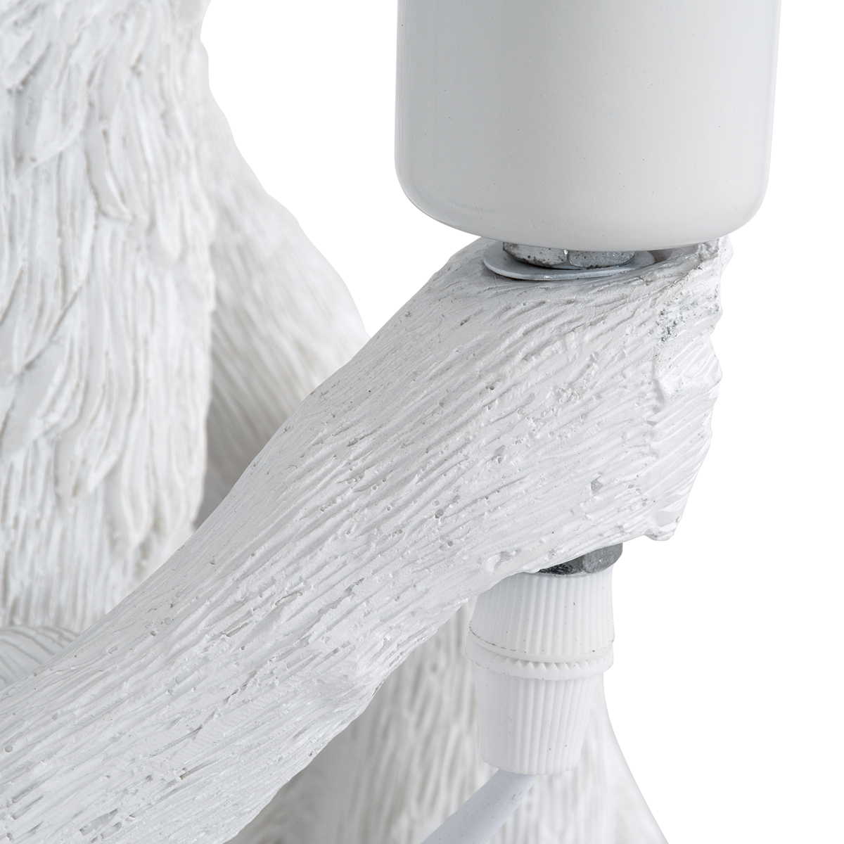LEDTM® APES 01808 Μοντέρνο Επιτραπέζιο Φωτιστικό Πορτατίφ με Ντουί 1 x E27 AC 220-240V IP20 - Λευκό - Μ30 x Π27 x Υ30cm - Image 8
