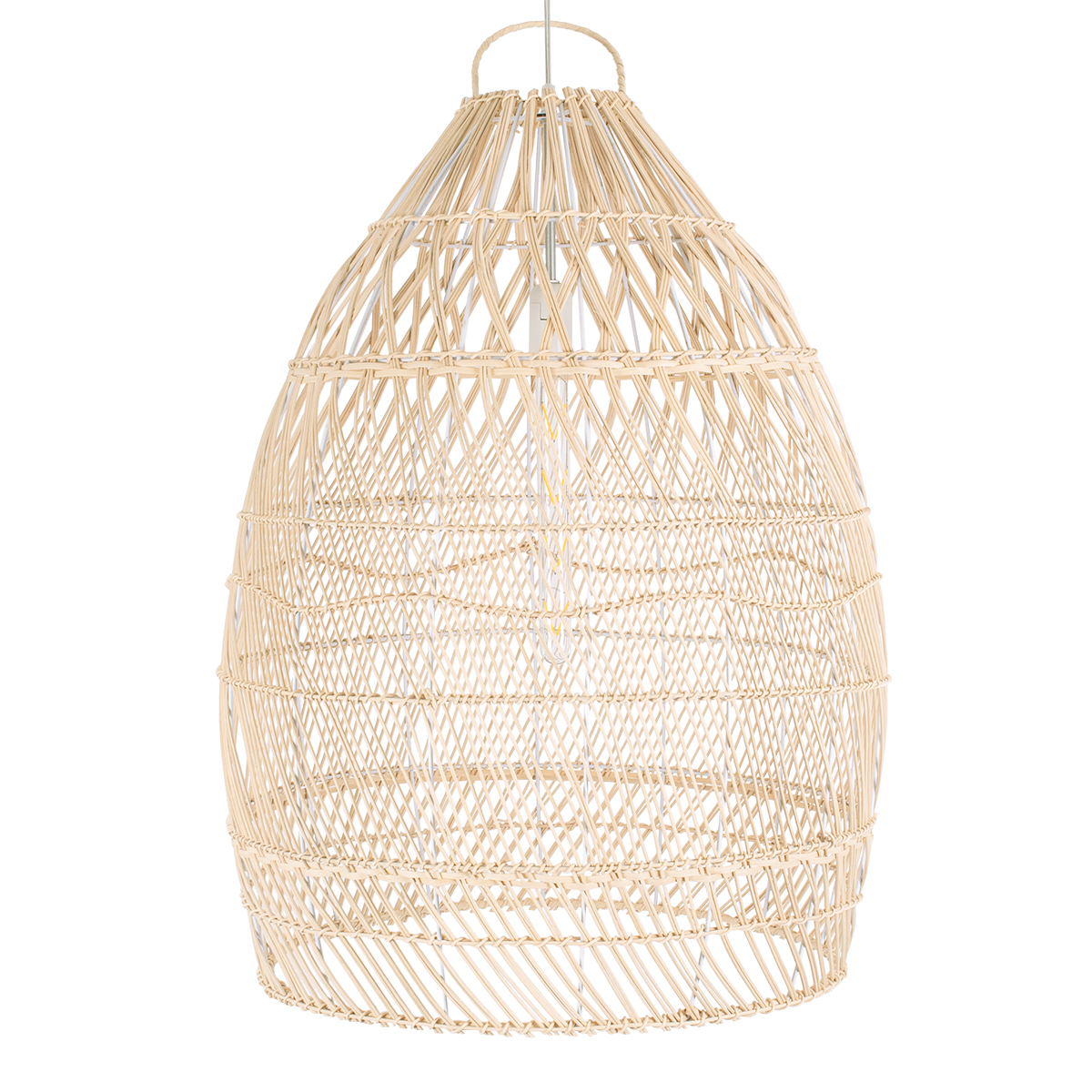 LEDTM® MALIBU 01810 Boho Κρεμαστό Φωτιστικό Οροφής με Ντουί 1 x E27 AC 220-240V IP20 - Μπεζ - Μ57 x Π57 x Υ75cm - Image 7