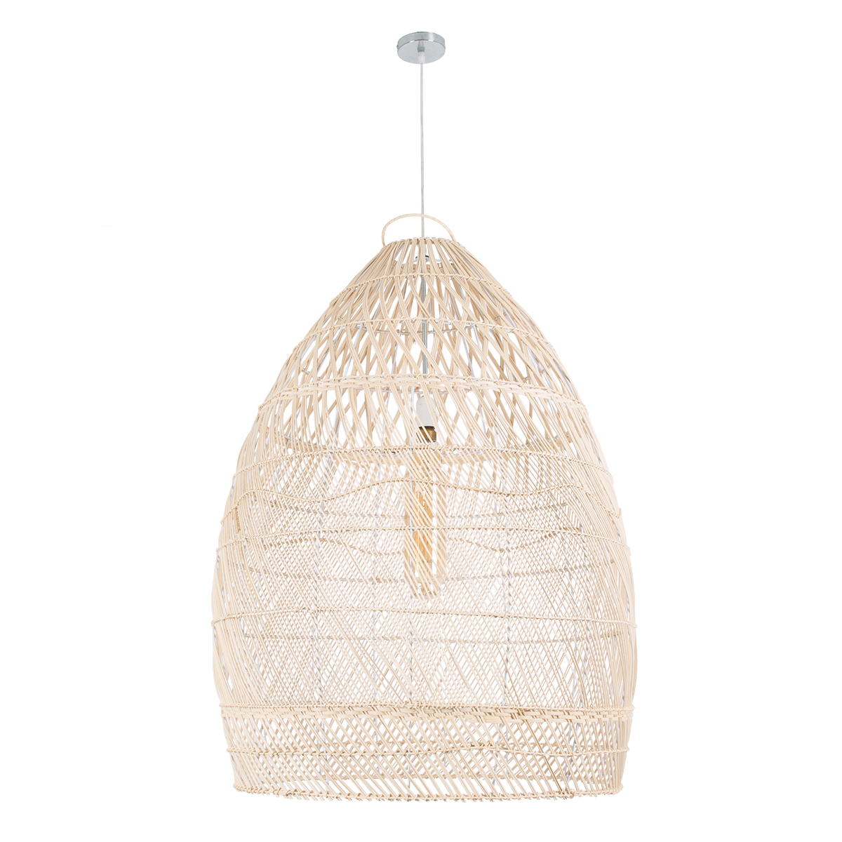 LEDTM® MALIBU 01811 Boho Κρεμαστό Φωτιστικό Οροφής με Ντουί 1 x E27 AC 220-240V IP20 - Μπεζ - Μ76 x Π76 x Υ100cm - Image 5