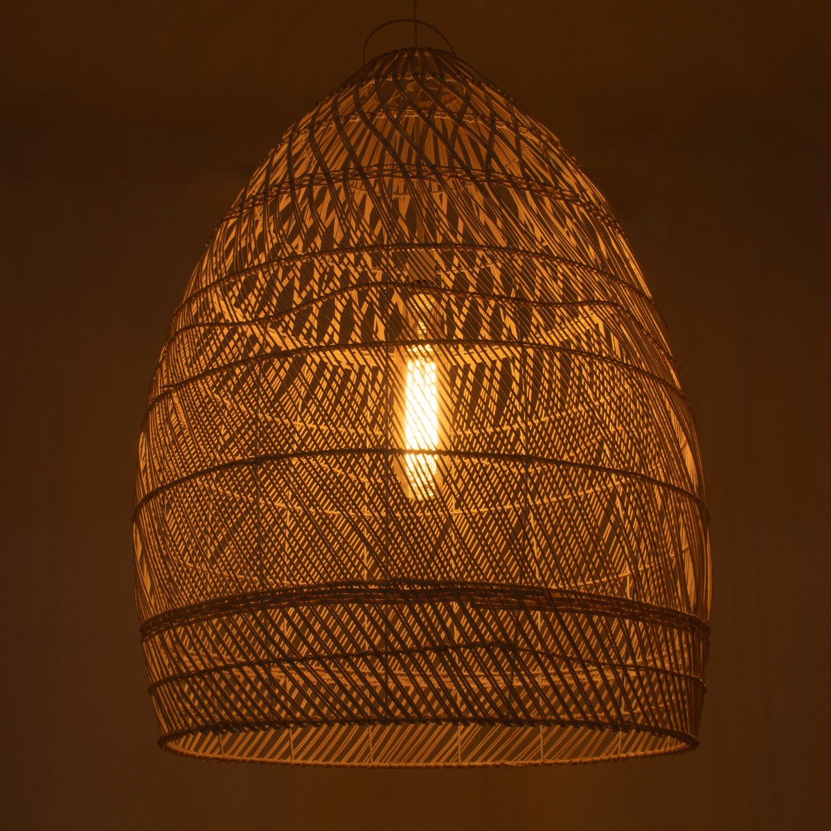 LEDTM® MALIBU 01811 Boho Κρεμαστό Φωτιστικό Οροφής με Ντουί 1 x E27 AC 220-240V IP20 - Μπεζ - Μ76 x Π76 x Υ100cm - Image 3