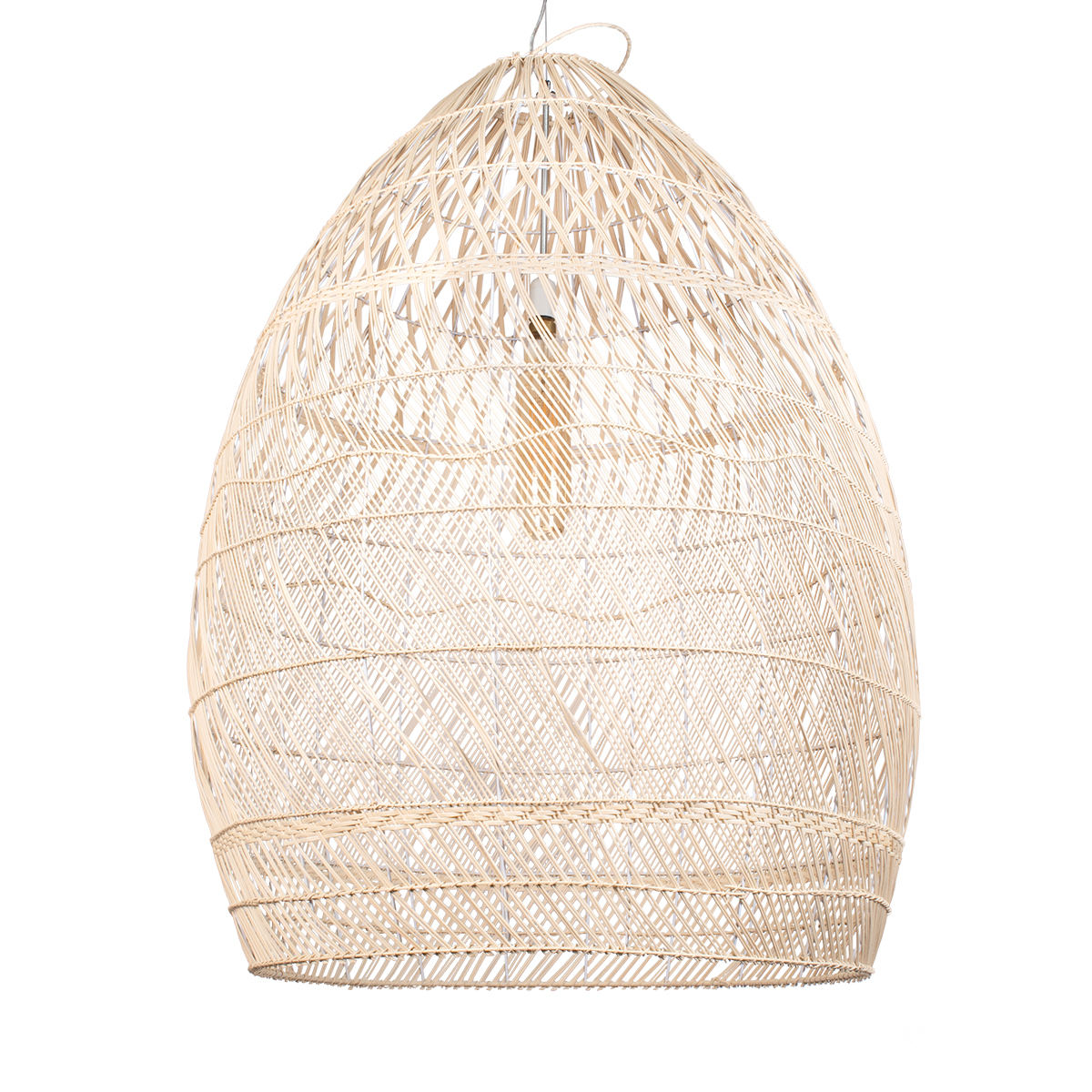LEDTM® MALIBU 01812 Boho Κρεμαστό Φωτιστικό Οροφής με Ντουί 1 x E27 AC 220-240V IP20 - Μπεζ - Μ95 x Π95 x Υ125cm - Image 4