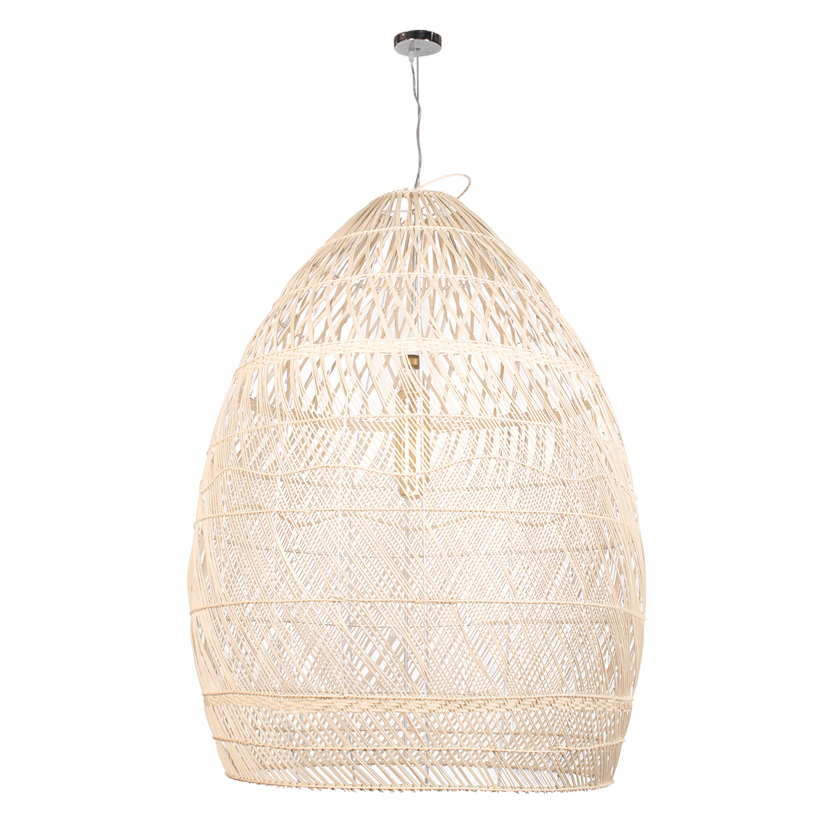 LEDTM® MALIBU 01812 Boho Κρεμαστό Φωτιστικό Οροφής με Ντουί 1 x E27 AC 220-240V IP20 - Μπεζ - Μ95 x Π95 x Υ125cm - Image 5