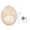 LEDTM® MALIBU 01812 Boho Κρεμαστό Φωτιστικό Οροφής με Ντουί 1 x E27 AC 220-240V IP20 - Μπεζ - Μ95 x Π95 x Υ125cm - Image 9