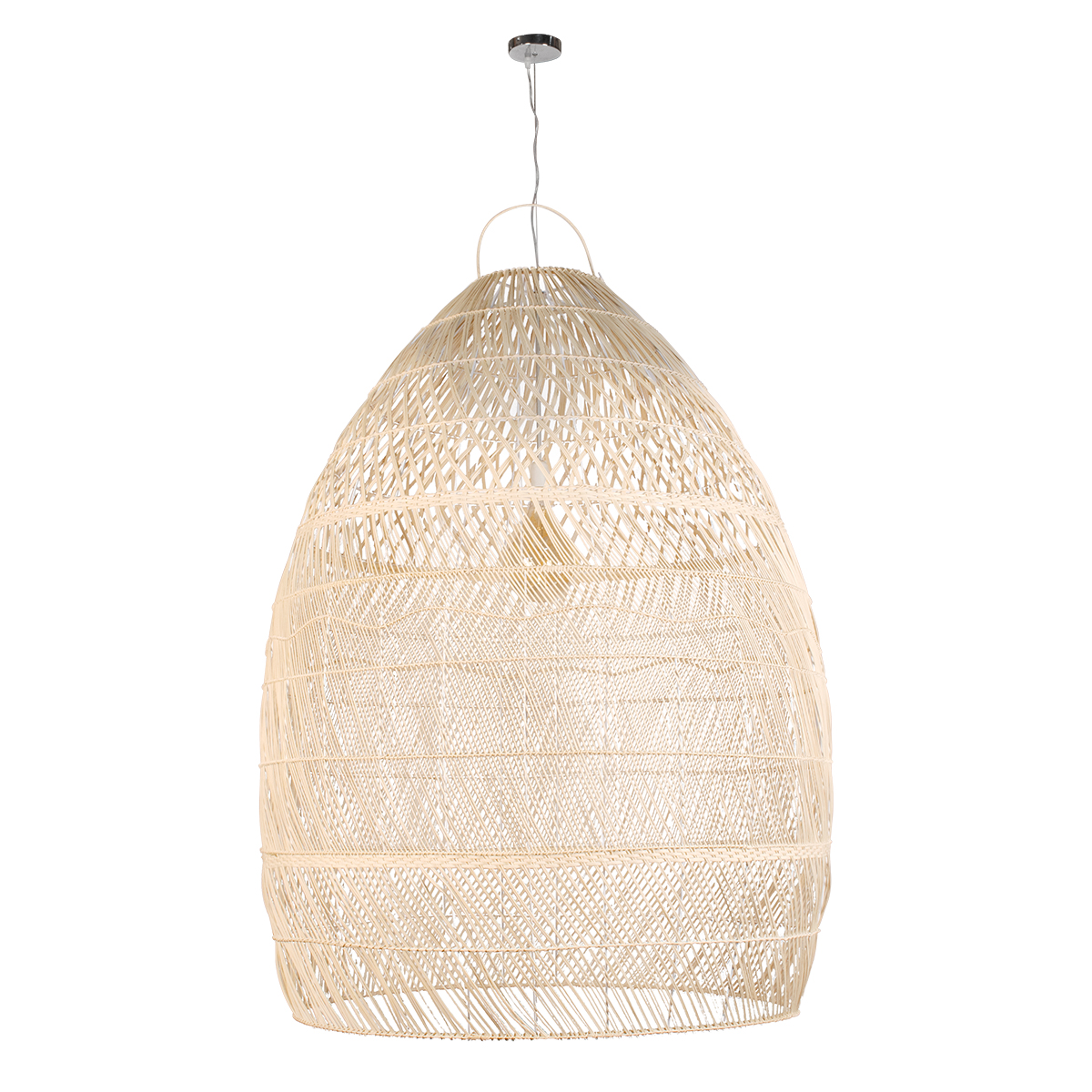 LEDTM® MALIBU 01813 Boho Κρεμαστό Φωτιστικό Οροφής με Ντουί 1 x E27 AC 220-240V IP20 - Μπεζ - Μ120 x Π120 x Υ156cm - Image 5