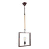 LEDTM® FRAISE 01814 Vintage Κρεμαστό Φωτιστικό Οροφής με Ντουί 1 x E27 AC 220-240V IP20 - Χάλκινο & Μπεζ - Μ32 x Π4 x Υ32cm - Image 4
