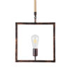 LEDTM® FRAISE 01814 Vintage Κρεμαστό Φωτιστικό Οροφής με Ντουί 1 x E27 AC 220-240V IP20 - Χάλκινο & Μπεζ - Μ32 x Π4 x Υ32cm - Image 5