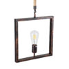 LEDTM® FRAISE 01814 Vintage Κρεμαστό Φωτιστικό Οροφής με Ντουί 1 x E27 AC 220-240V IP20 - Χάλκινο & Μπεζ - Μ32 x Π4 x Υ32cm - Image 7