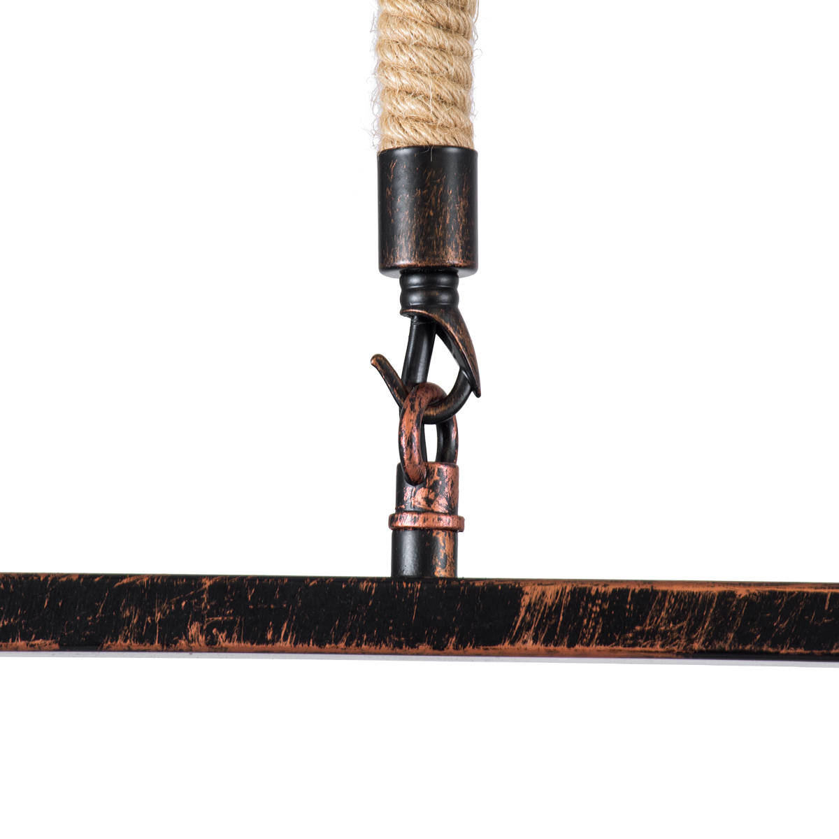LEDTM® FRAISE 01814 Vintage Κρεμαστό Φωτιστικό Οροφής με Ντουί 1 x E27 AC 220-240V IP20 - Χάλκινο & Μπεζ - Μ32 x Π4 x Υ32cm - Image 8
