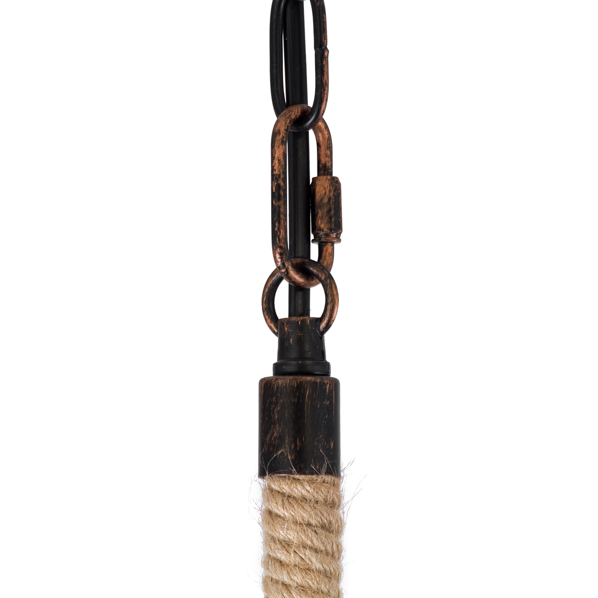 LEDTM® FRAISE 01814 Vintage Κρεμαστό Φωτιστικό Οροφής με Ντουί 1 x E27 AC 220-240V IP20 - Χάλκινο & Μπεζ - Μ32 x Π4 x Υ32cm - Image 9