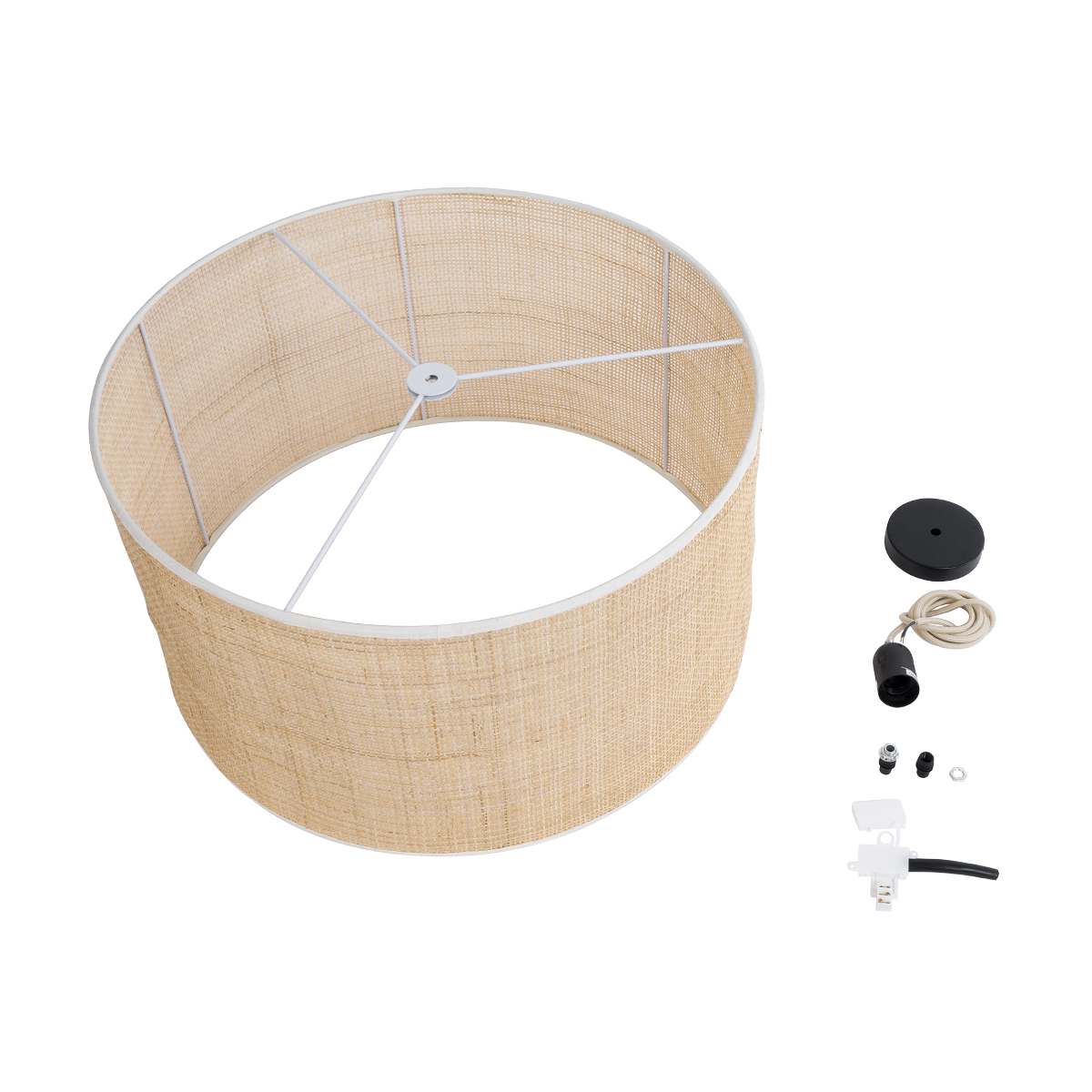 LEDTM® YOTTO 01822 Boho Κρεμαστό Φωτιστικό Οροφής με Ντουί 1 x E27 AC 220-240V IP20 - Μπεζ - Μ55 x Π55 x Y30cm - Image 10