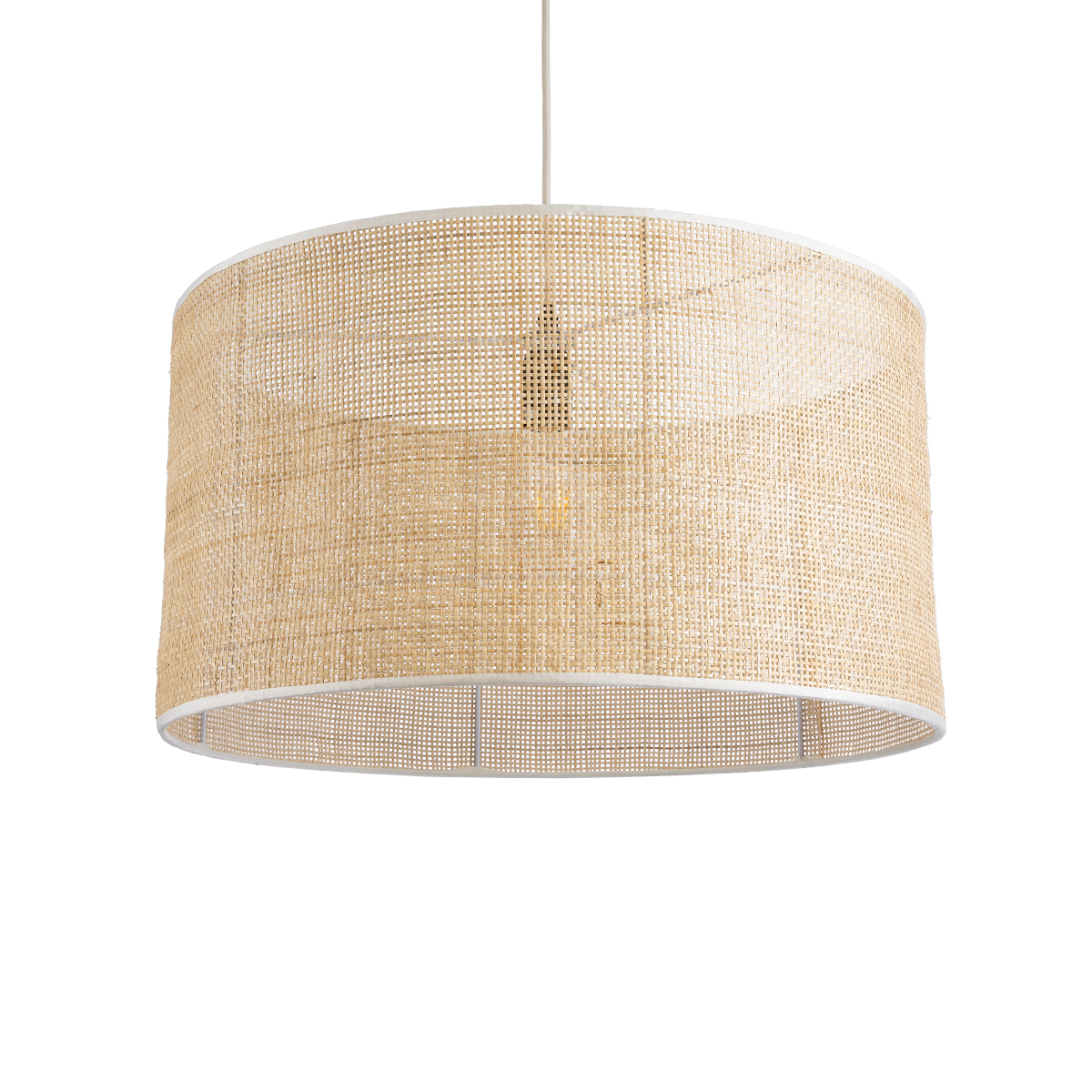 LEDTM® YOTTO 01822 Boho Κρεμαστό Φωτιστικό Οροφής με Ντουί 1 x E27 AC 220-240V IP20 - Μπεζ - Μ55 x Π55 x Y30cm - Image 2