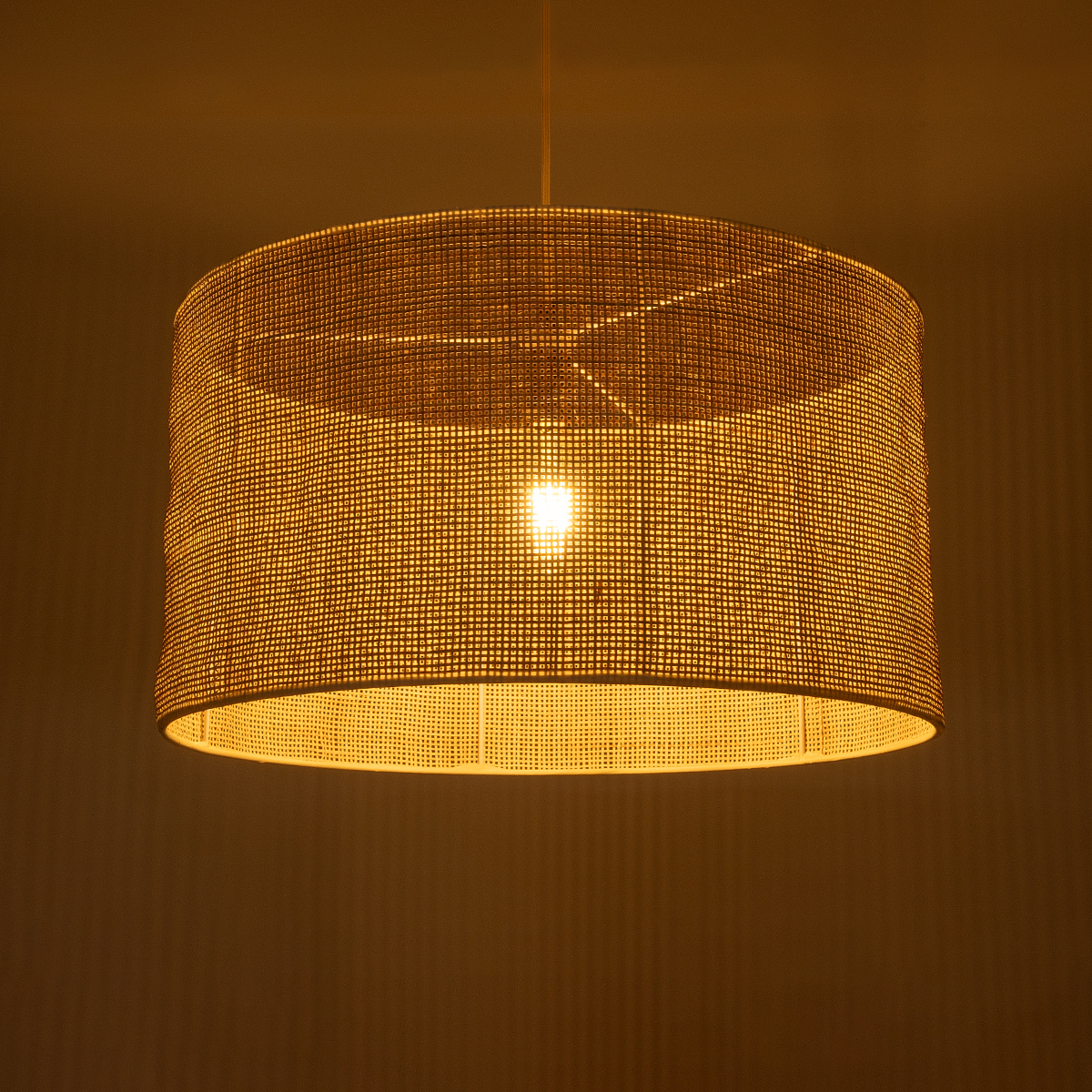 LEDTM® YOTTO 01822 Boho Κρεμαστό Φωτιστικό Οροφής με Ντουί 1 x E27 AC 220-240V IP20 - Μπεζ - Μ55 x Π55 x Y30cm - Image 3