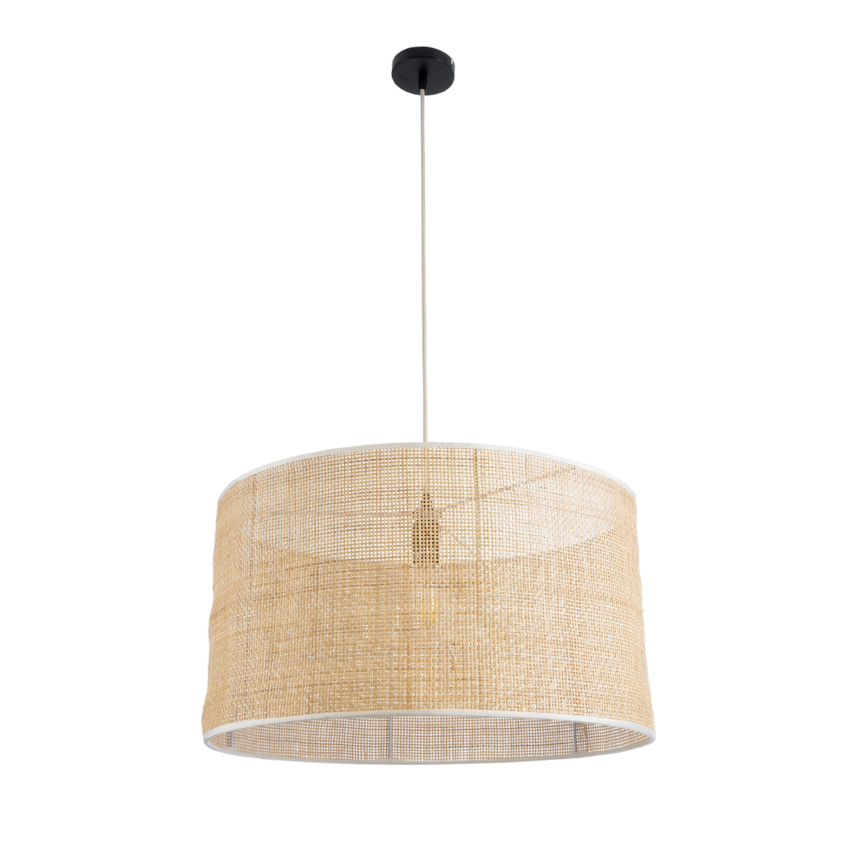 LEDTM® YOTTO 01822 Boho Κρεμαστό Φωτιστικό Οροφής με Ντουί 1 x E27 AC 220-240V IP20 - Μπεζ - Μ55 x Π55 x Y30cm - Image 4