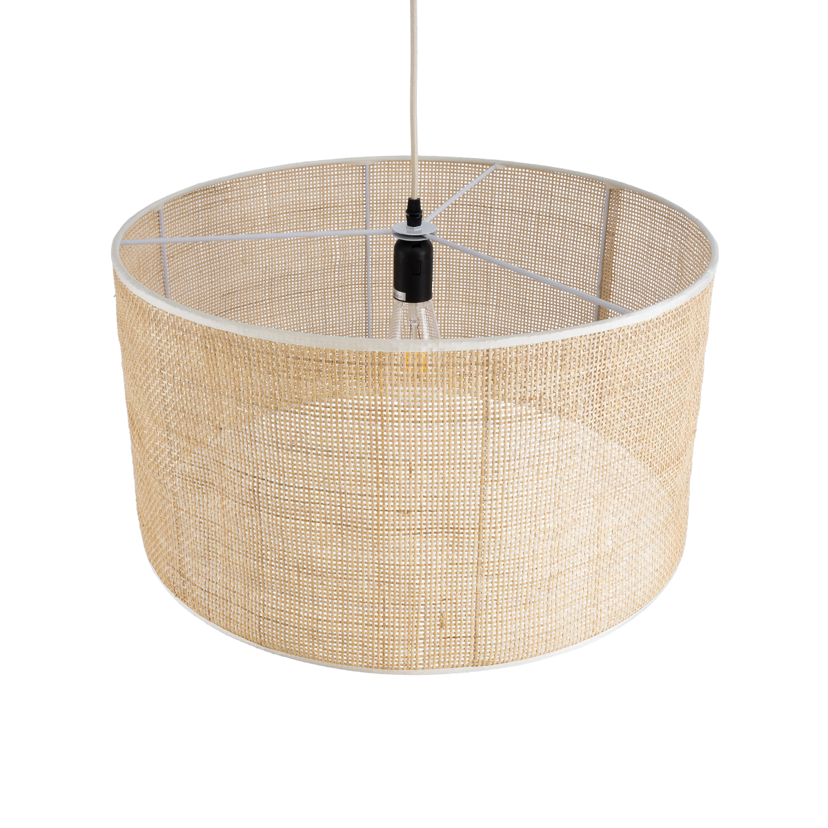 LEDTM® YOTTO 01822 Boho Κρεμαστό Φωτιστικό Οροφής με Ντουί 1 x E27 AC 220-240V IP20 - Μπεζ - Μ55 x Π55 x Y30cm - Image 7