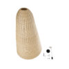LEDTM® MAHANA 01827 Boho Κρεμαστό Φωτιστικό Οροφής με Ντουί 1 x E27 AC 220-240V IP20 - Μπεζ - Μ80 x Π80 x Υ130cm - Image 10