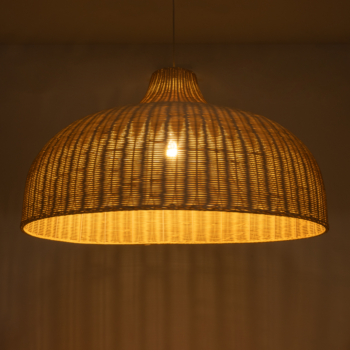 LEDTM® AFURU 01829 Boho Κρεμαστό Φωτιστικό Οροφής με Ντουί 1 x E27 AC 220-240V IP20 - Μπεζ - Μ100 x Π100 x Υ60cm - Image 3