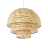 LEDTM® HIROKA 01836 Boho Κρεμαστό Φωτιστικό Οροφής με Ντουί 1 x E27 AC 220-240V IP20 - Μπεζ - Μ60 x Π60 x Υ50cm - Image 2