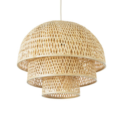 Alternative view of LEDTM® HIROKA 01836 Boho Κρεμαστό Φωτιστικό Οροφής με Ντουί 1 x E27 AC 220-240V IP20 - Μπεζ - Μ60 x Π60 x Υ50cm