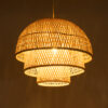 LEDTM® HIROKA 01836 Boho Κρεμαστό Φωτιστικό Οροφής με Ντουί 1 x E27 AC 220-240V IP20 - Μπεζ - Μ60 x Π60 x Υ50cm - Image 3