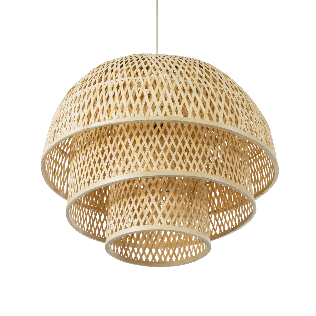 LEDTM® HIROKA 01836 Boho Κρεμαστό Φωτιστικό Οροφής με Ντουί 1 x E27 AC 220-240V IP20 - Μπεζ - Μ60 x Π60 x Υ50cm - Image 6