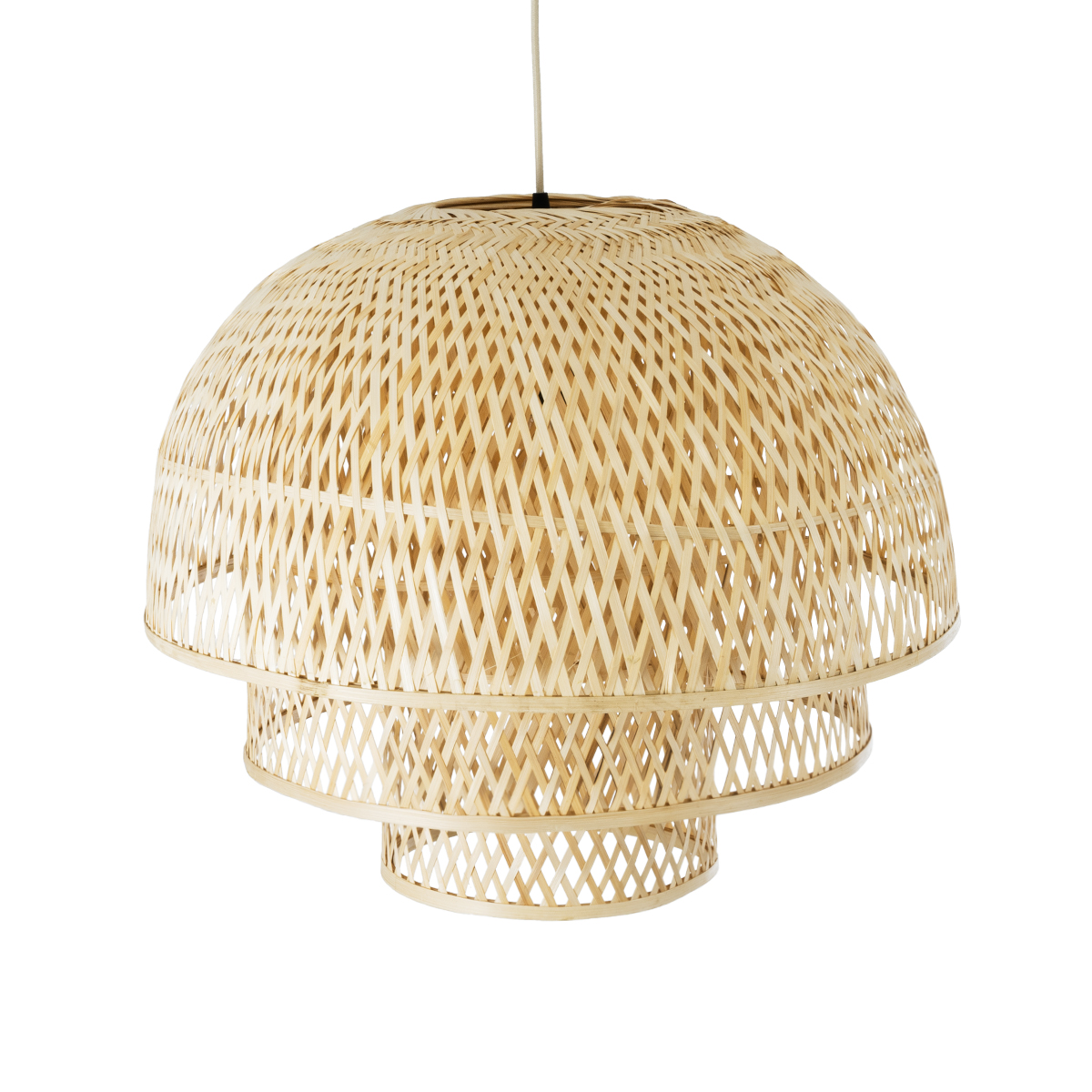 LEDTM® HIROKA 01836 Boho Κρεμαστό Φωτιστικό Οροφής με Ντουί 1 x E27 AC 220-240V IP20 - Μπεζ - Μ60 x Π60 x Υ50cm - Image 7
