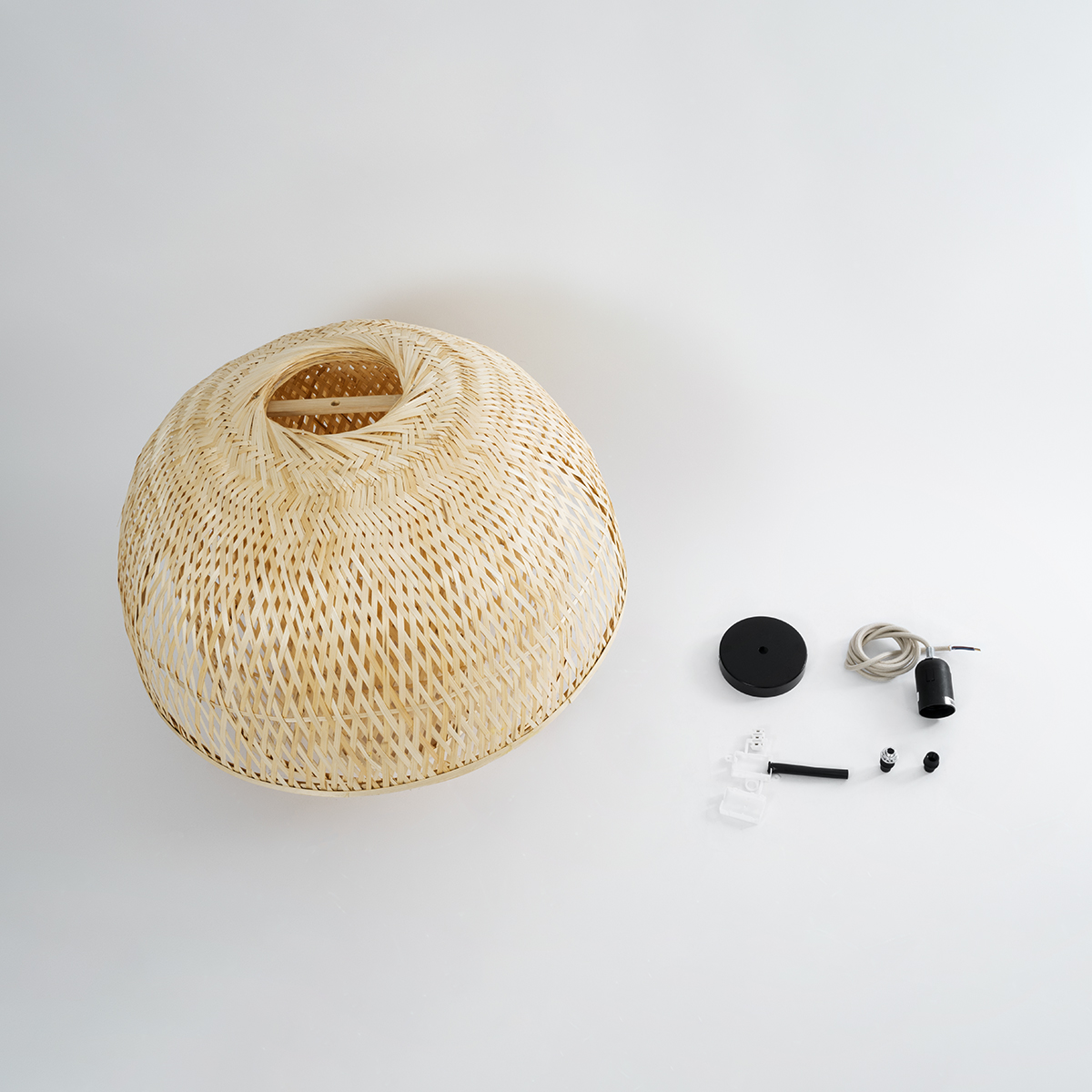 LEDTM® HIROKA 01836 Boho Κρεμαστό Φωτιστικό Οροφής με Ντουί 1 x E27 AC 220-240V IP20 - Μπεζ - Μ60 x Π60 x Υ50cm - Image 10