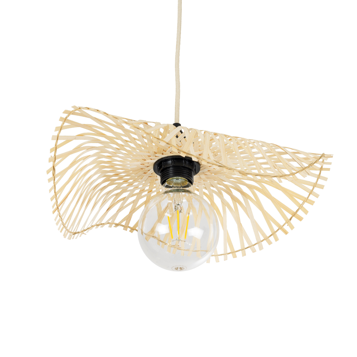 LEDTM® MELEMELE 01839 Boho Κρεμαστό Φωτιστικό Οροφής με Ντουί 1 x E27 AC 220-240V IP20 - Μπεζ - Μ35 x Π35 x Υ4cm - Image 6