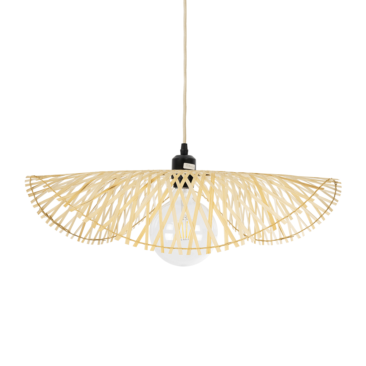 LEDTM® MELEMELE 01840 Boho Κρεμαστό Φωτιστικό Οροφής με Ντουί 1 x E27 AC 220-240V IP20 - Μπεζ - Μ50 x Π50 x Υ7cm - Image 5