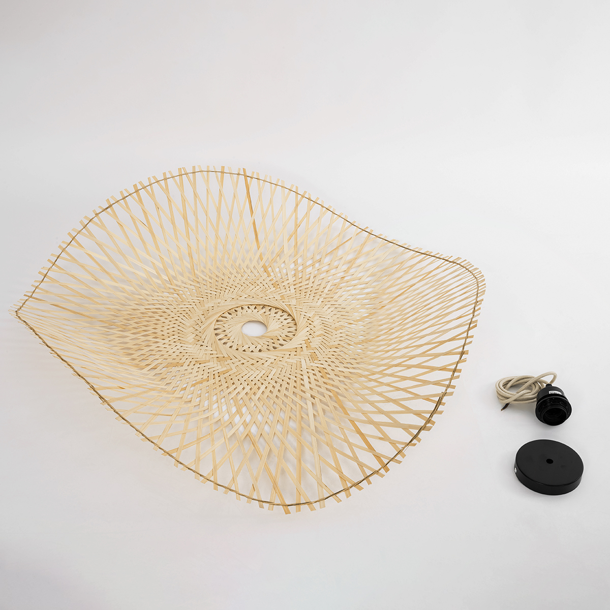 LEDTM® MELEMELE 01841 Boho Κρεμαστό Φωτιστικό Οροφής με Ντουί 1 x E27 AC 220-240V IP20 - Μπεζ - Μ75 x Π75 x Υ10cm - Image 10