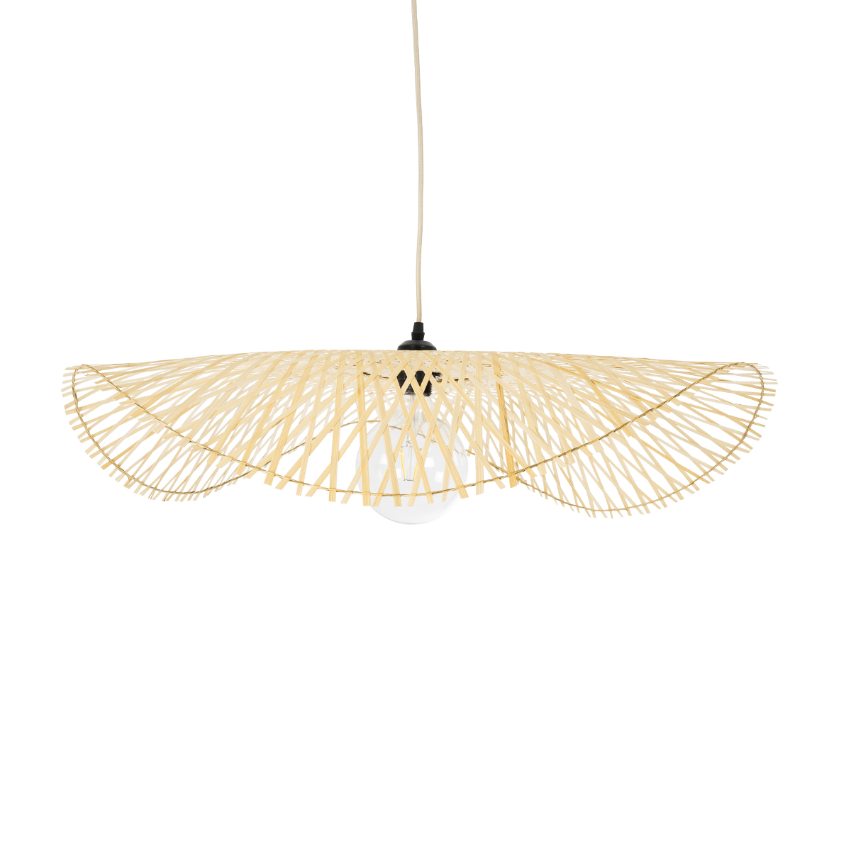 LEDTM® MELEMELE 01841 Boho Κρεμαστό Φωτιστικό Οροφής με Ντουί 1 x E27 AC 220-240V IP20 - Μπεζ - Μ75 x Π75 x Υ10cm - Image 5