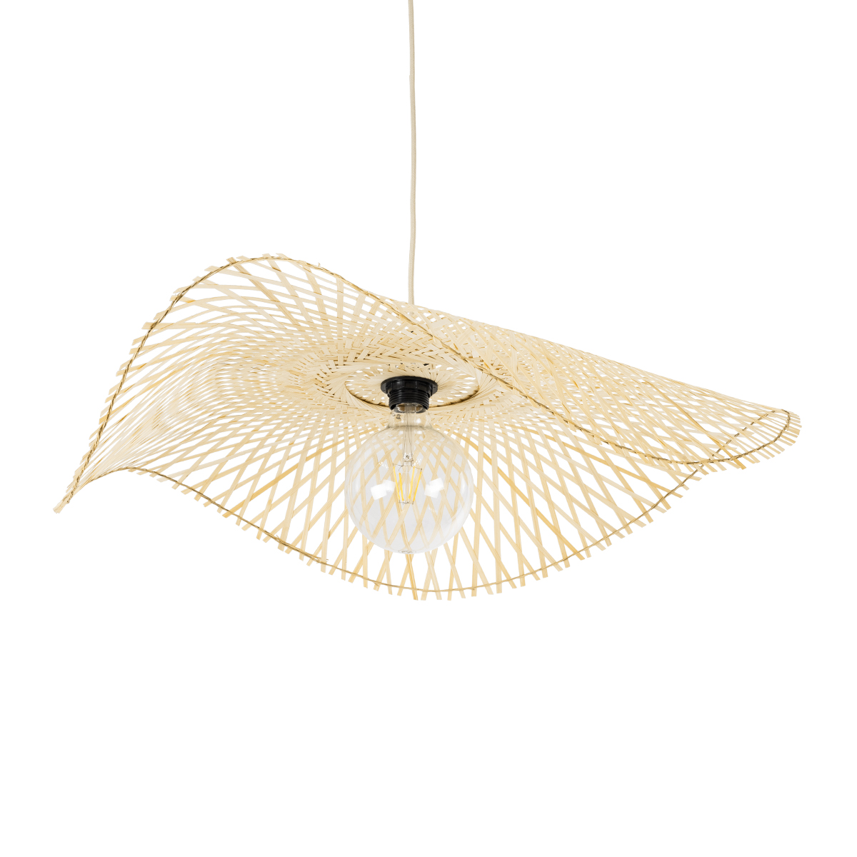 LEDTM® MELEMELE 01841 Boho Κρεμαστό Φωτιστικό Οροφής με Ντουί 1 x E27 AC 220-240V IP20 - Μπεζ - Μ75 x Π75 x Υ10cm - Image 6