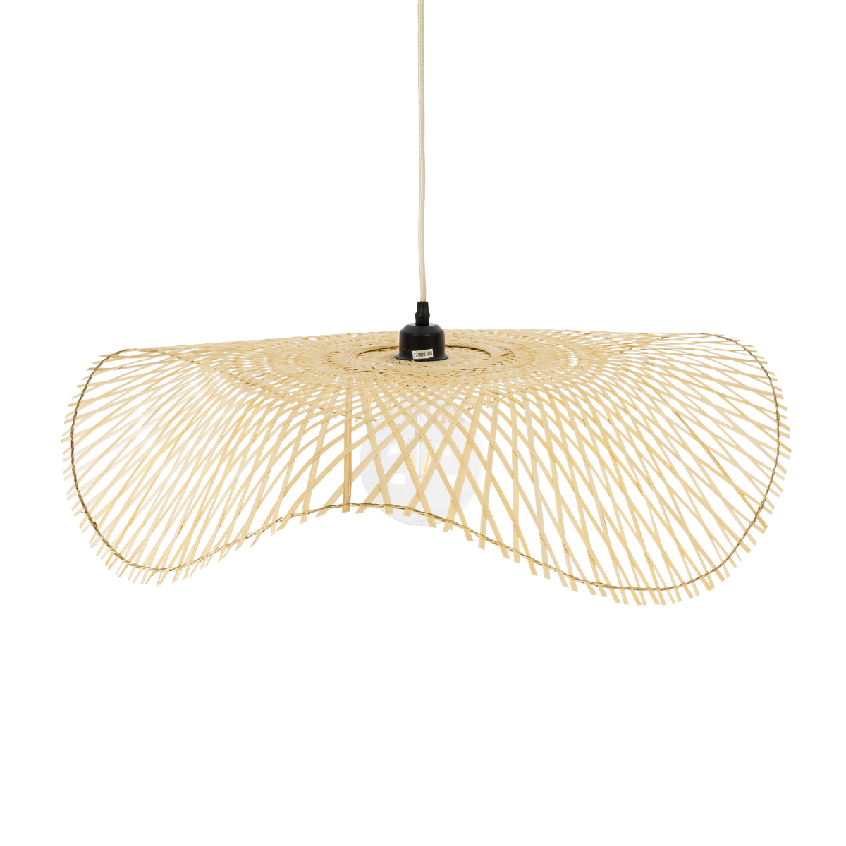 LEDTM® MELEMELE 01841 Boho Κρεμαστό Φωτιστικό Οροφής με Ντουί 1 x E27 AC 220-240V IP20 - Μπεζ - Μ75 x Π75 x Υ10cm - Image 7