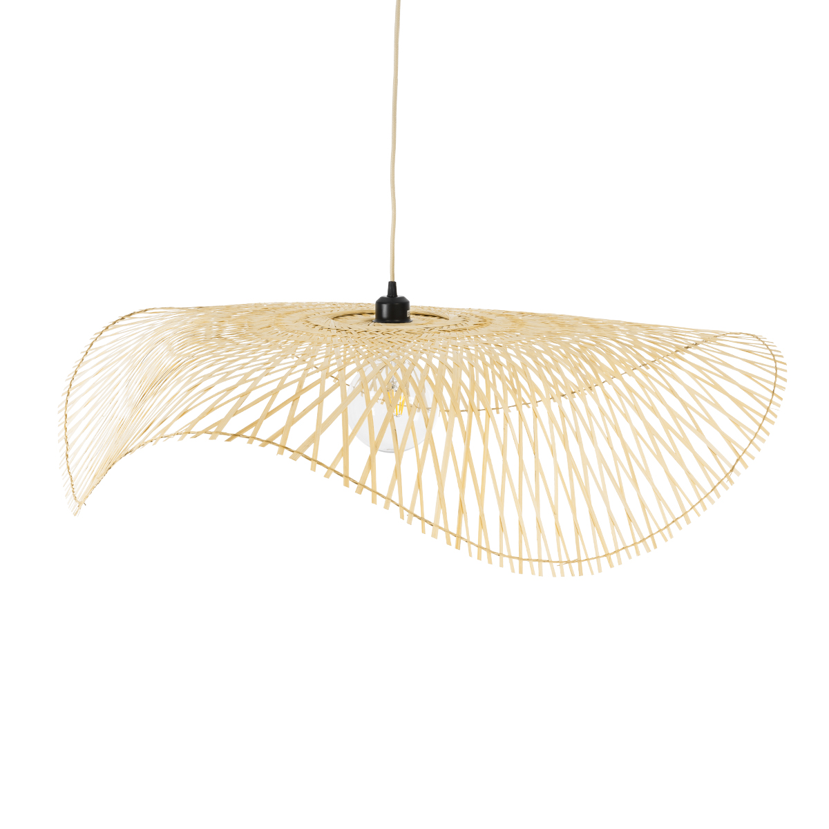 LEDTM® MELEMELE 01842 Boho Κρεμαστό Φωτιστικό Οροφής με Ντουί 1 x E27 AC 220-240V IP20 - Μπεζ - Μ100 x Π100 x Υ12cm - Image 7