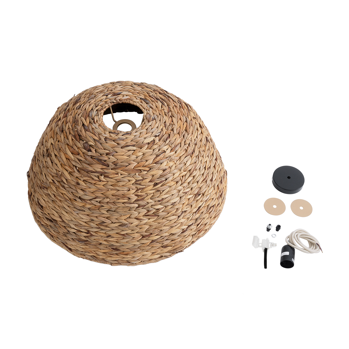 LEDTM® MANGATA 01847 Boho Κρεμαστό Φωτιστικό Οροφής με Ντουί 1 x E27 AC 220-240V IP20 - Μπεζ - Μ60 x Π60 x Υ28cm - Image 10