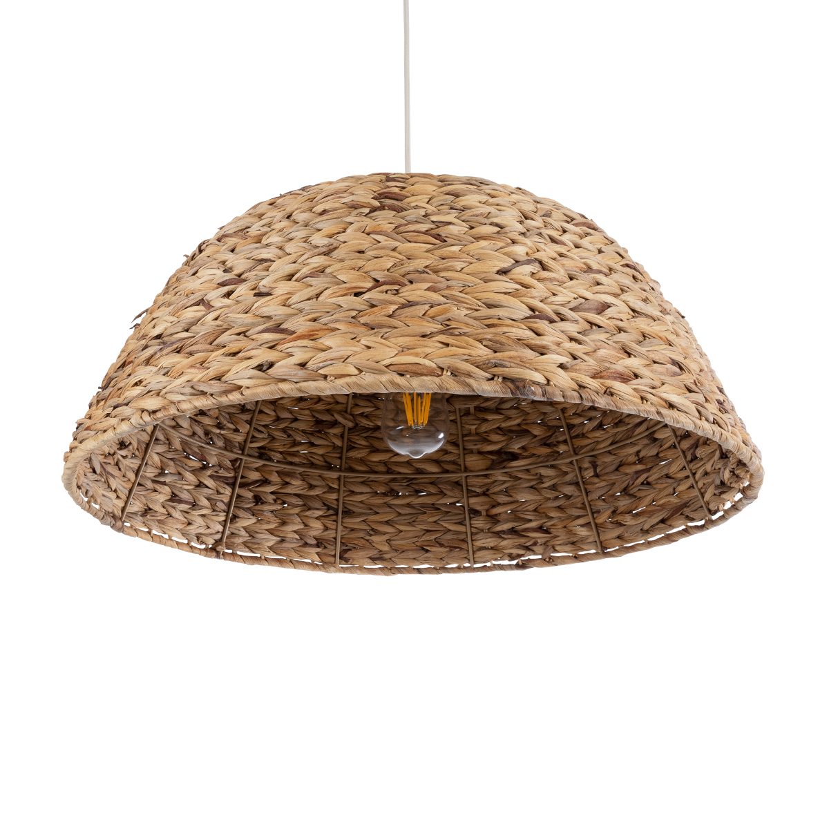 LEDTM® MANGATA 01847 Boho Κρεμαστό Φωτιστικό Οροφής με Ντουί 1 x E27 AC 220-240V IP20 - Μπεζ - Μ60 x Π60 x Υ28cm - Image 6