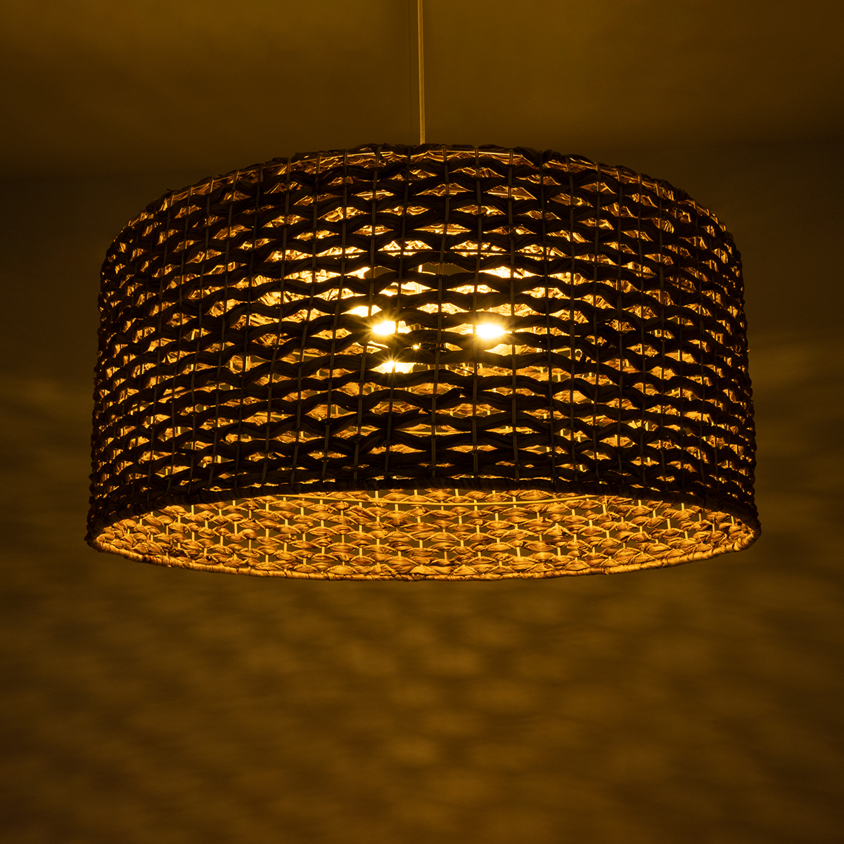 LEDTM® MANGATA 01850 Boho Κρεμαστό Φωτιστικό Οροφής με Ντουί 1 x E27 AC 220-240V IP20 - Καφέ - Μ90 x Π90 x Υ40cm - Image 3