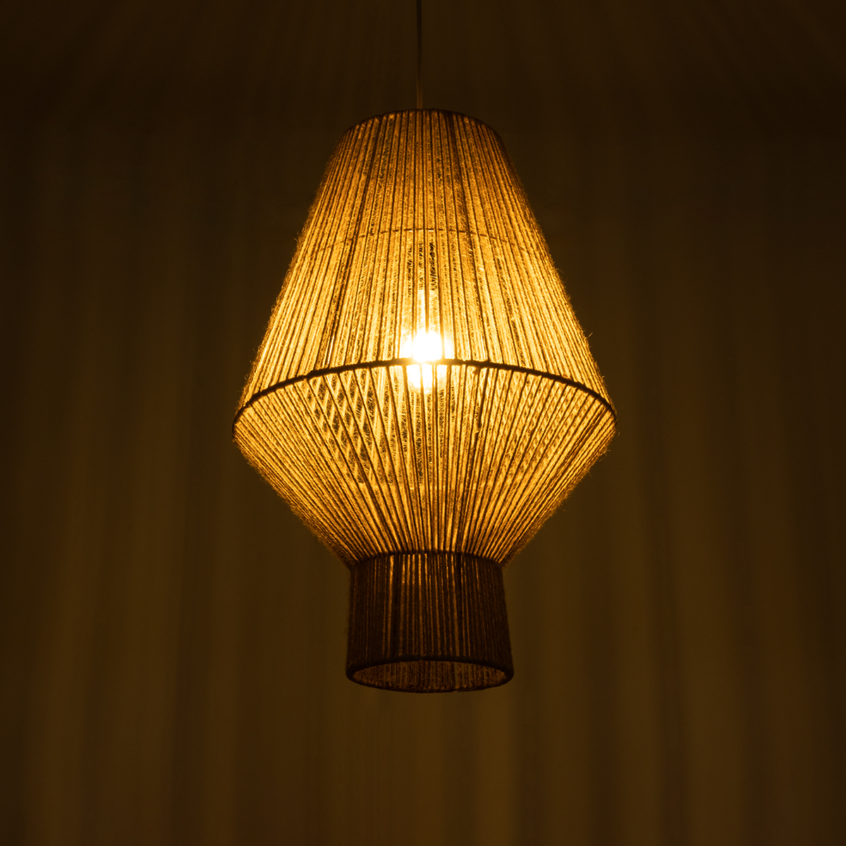 LEDTM® CAYMAN 01853 Boho Κρεμαστό Φωτιστικό Οροφής με Ντουί 1 x E27 AC 220-240V IP20 - Μπεζ - Μ40 x Π40 x Υ60cm - Image 3