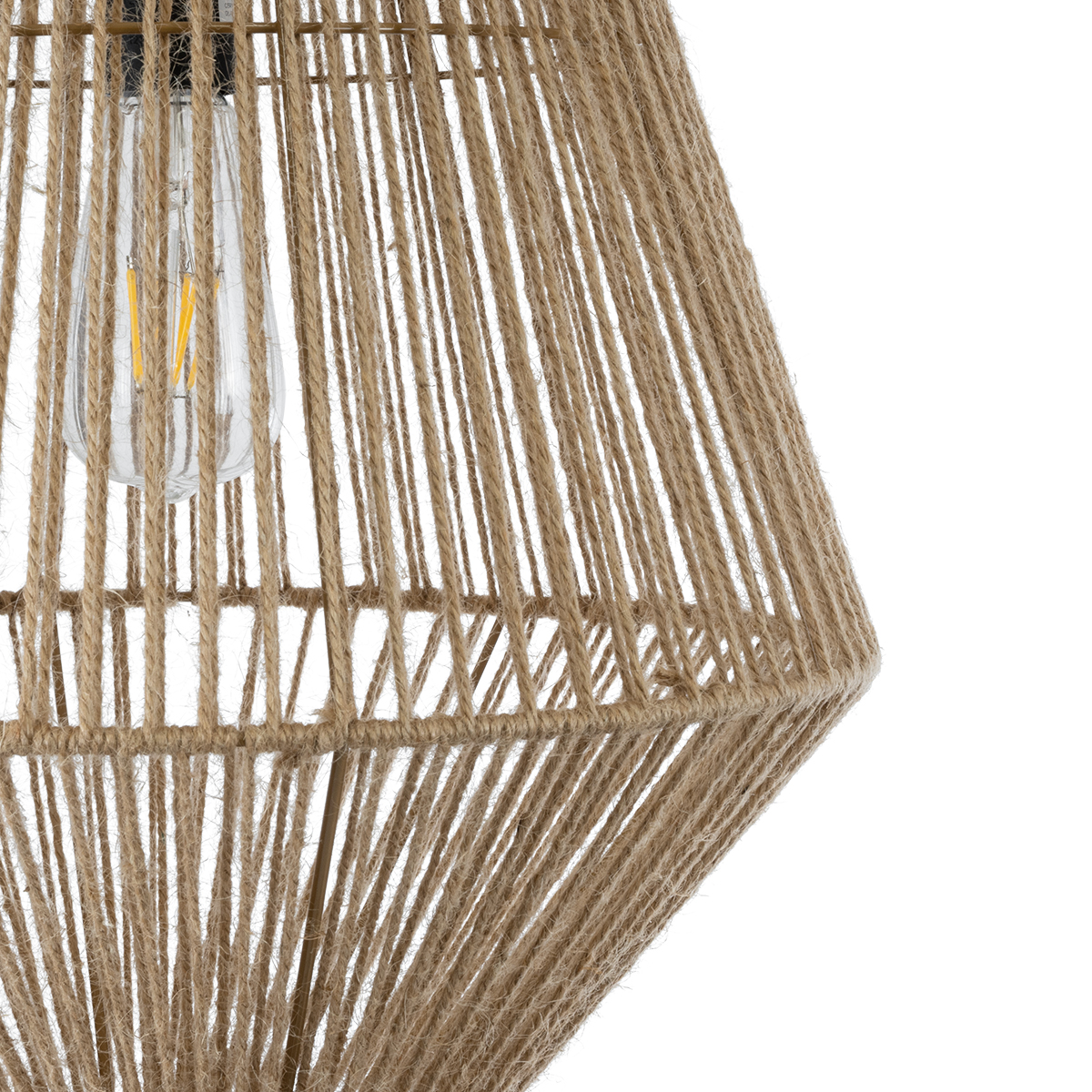 LEDTM® CAYMAN 01853 Boho Κρεμαστό Φωτιστικό Οροφής με Ντουί 1 x E27 AC 220-240V IP20 - Μπεζ - Μ40 x Π40 x Υ60cm - Image 8