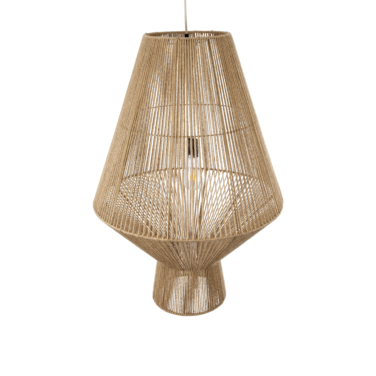 LEDTM® CAYMAN 01854 Boho Κρεμαστό Φωτιστικό Οροφής με Ντουί 1 x E27 AC 220-240V IP20 - Μπεζ - Μ60 x Π60 x Υ86cm - Image 7