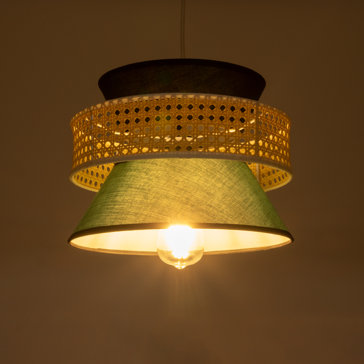 LEDTM® SAIGE 01915 Boho Κρεμαστό Φωτιστικό Οροφής με Ντουί 1 x E27 AC 220-240V IP20 - Πολύχρωμο - Μ30 x Π30 x Υ22cm - Image 3