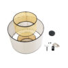 LEDTM® SAIGE 01917 Boho Κρεμαστό Φωτιστικό Οροφής με Ντουί 1 x E27 AC 220-240V IP20 - Μπεζ & Μαύρο - Μ50 x Π50 x Υ60cm - Image 10