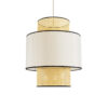LEDTM® SAIGE 01917 Boho Κρεμαστό Φωτιστικό Οροφής με Ντουί 1 x E27 AC 220-240V IP20 - Μπεζ & Μαύρο - Μ50 x Π50 x Υ60cm - Image 2