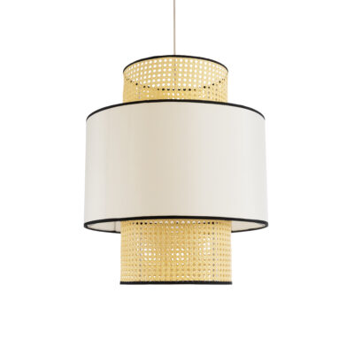 Alternative view of LEDTM® SAIGE 01917 Boho Κρεμαστό Φωτιστικό Οροφής με Ντουί 1 x E27 AC 220-240V IP20 - Μπεζ & Μαύρο - Μ50 x Π50 x Υ60cm