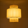 LEDTM® SAIGE 01917 Boho Κρεμαστό Φωτιστικό Οροφής με Ντουί 1 x E27 AC 220-240V IP20 - Μπεζ & Μαύρο - Μ50 x Π50 x Υ60cm - Image 3