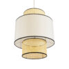 LEDTM® SAIGE 01917 Boho Κρεμαστό Φωτιστικό Οροφής με Ντουί 1 x E27 AC 220-240V IP20 - Μπεζ & Μαύρο - Μ50 x Π50 x Υ60cm - Image 6