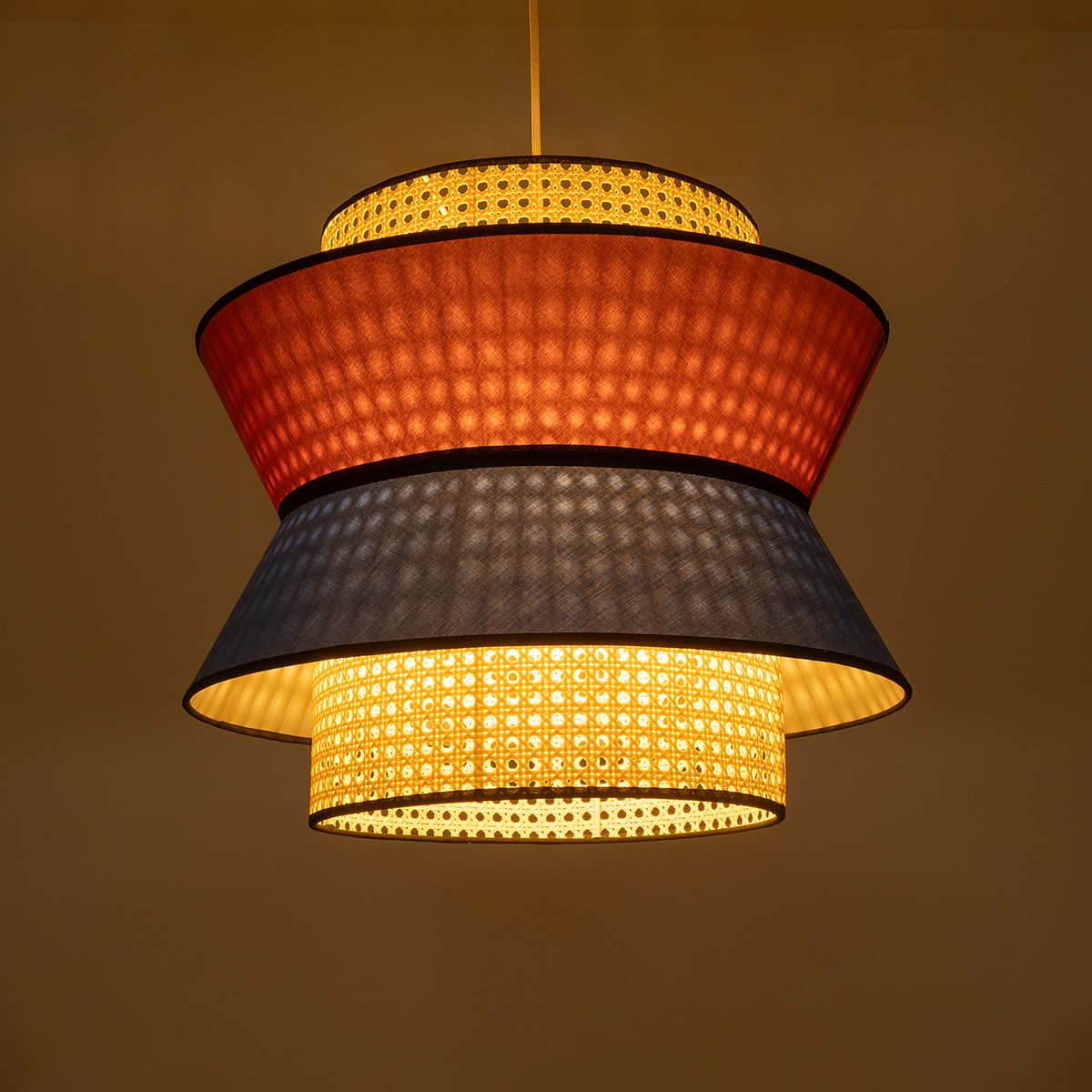 LEDTM® SAIGE 01919 Boho Κρεμαστό Φωτιστικό Οροφής με Ντουί 1 x E27 AC 220-240V IP20 - Πολύχρωμο - Μ50 x Π50 x Υ43cm - Image 3