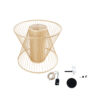 LEDTM® HIBISCUS 01925 Boho Κρεμαστό Φωτιστικό Οροφής με Ντουί 1 x E27 AC 220-240V IP20 - Μπεζ - Μ60 x Π60 x Υ50cm - Image 11